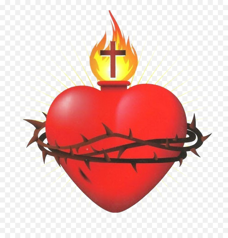 Sacred Heart Free Png Image - Catholic Sacred Heart Symbol Emoji,Heart Symbol Png