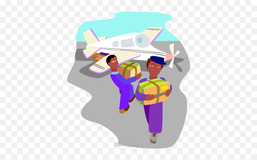 Packages Being Unloaded From An Airplane Royalty Free Vector Emoji,Packages Clipart