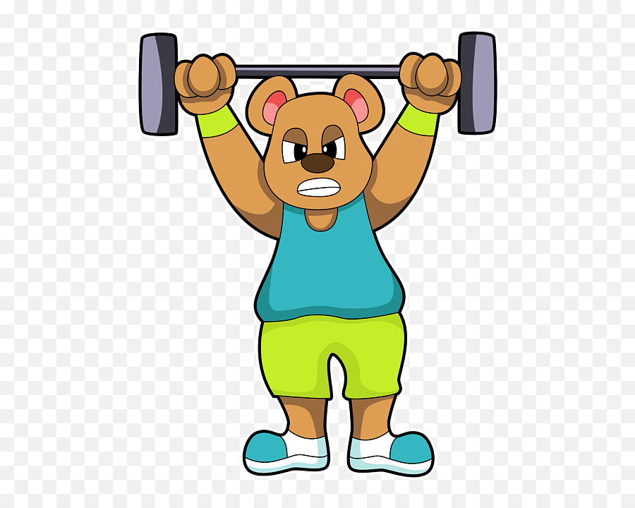 Bear At Bodybuilding With Barbell Tank Top For Sale By Emoji,Bodybuilder Clipart