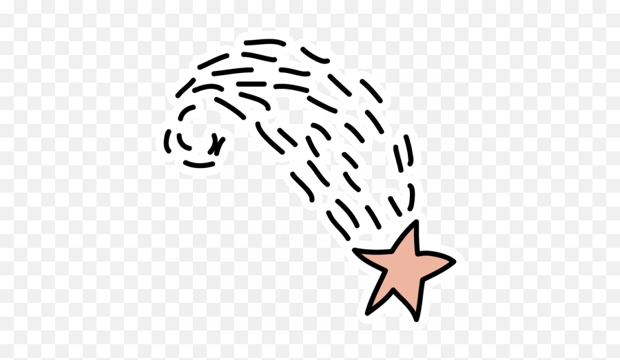 Outer Space Falling Star - Pink Sticker Graphic By Marisa Emoji,Falling Stars Png