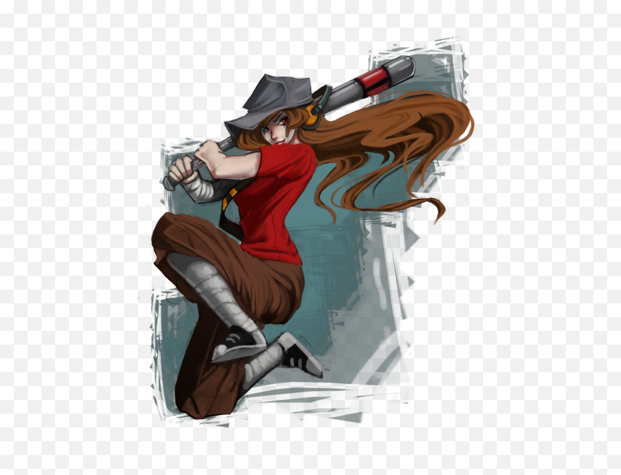 Download Tf2 Female Scout - Illustration Full Size Png Emoji,Tf2 Scout Logo