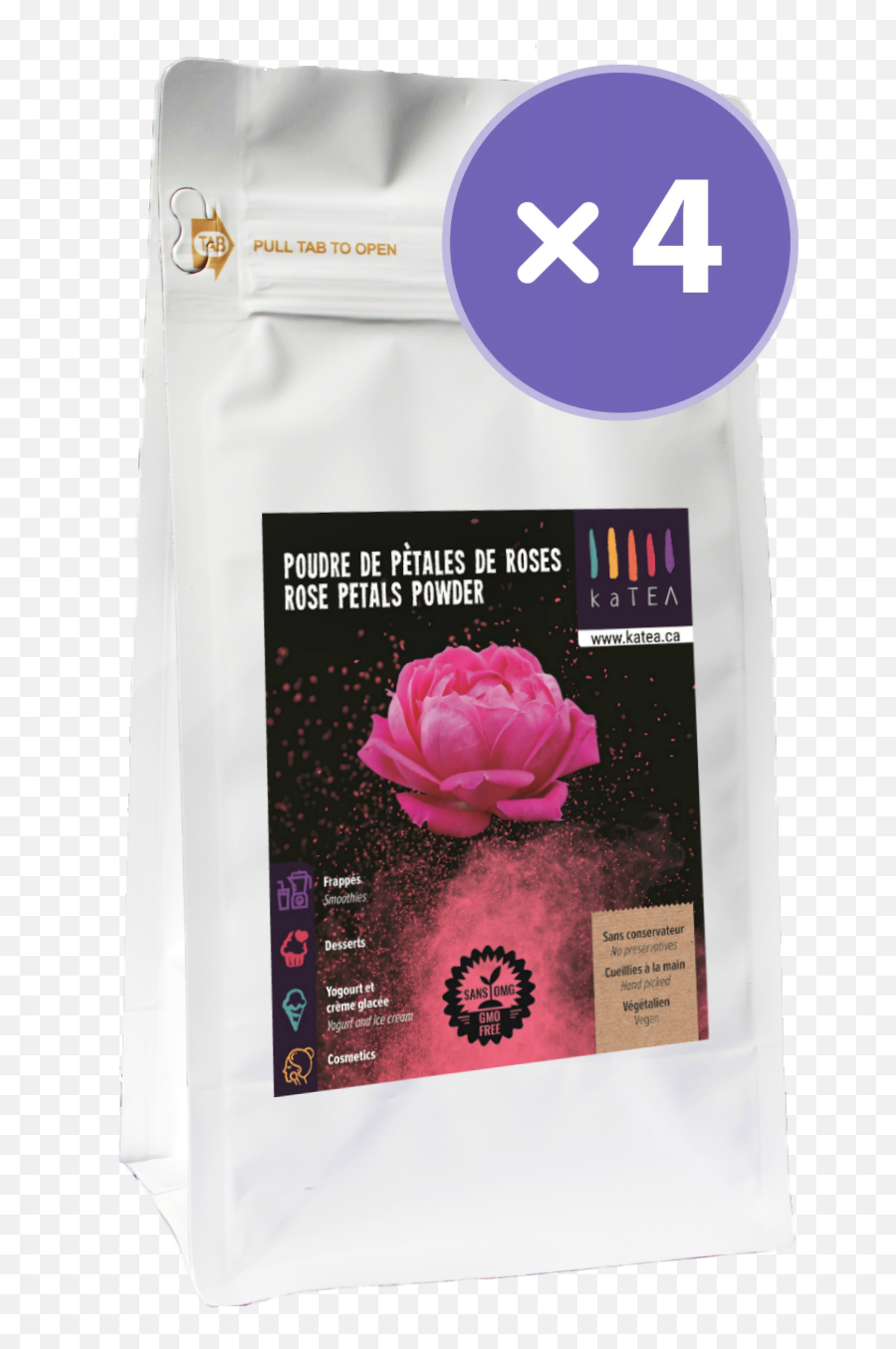 Rose Petal Powder 4x75g - Garden Roses Emoji,Rose Petals Png