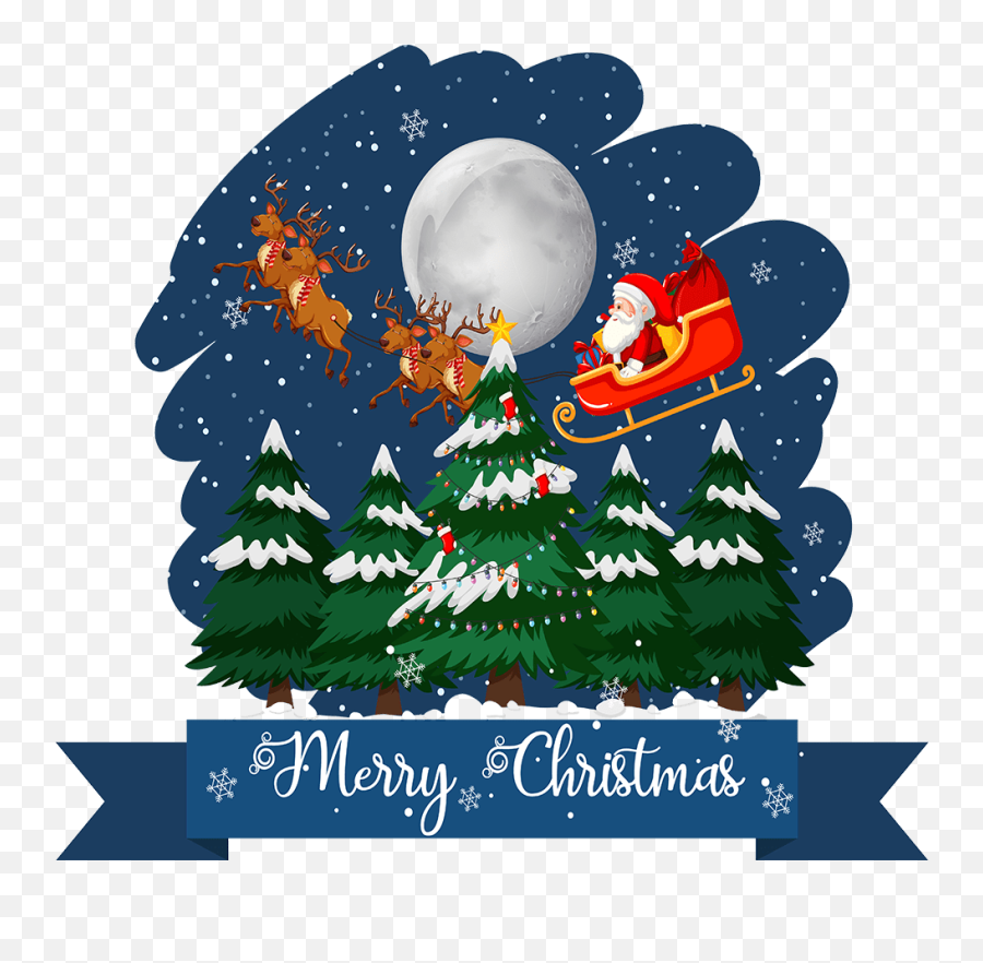 Free U0026 Cute Santa Sleigh Clipart For Your Holiday - Christmas Day Emoji,Santa Sleigh Clipart
