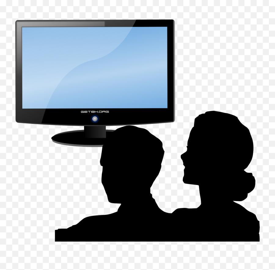 Clipart Of Tv - People Watching Tv Clipart Emoji,Tv Clipart