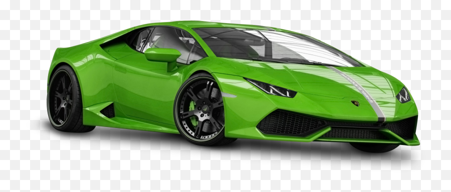 Green Lamborghini Huracan Car Png Image - Real Green Screen Car Emoji,Lamborghini Png
