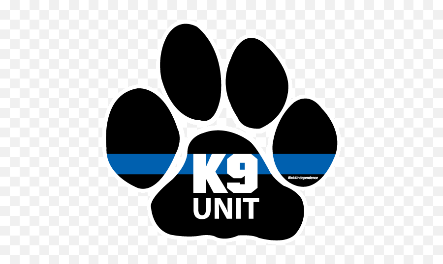 Download K9 Unit Paw Print Thin Blue Line Decal - K9 Unit Labirin Coban Rondo Emoji,Paw Print Logo