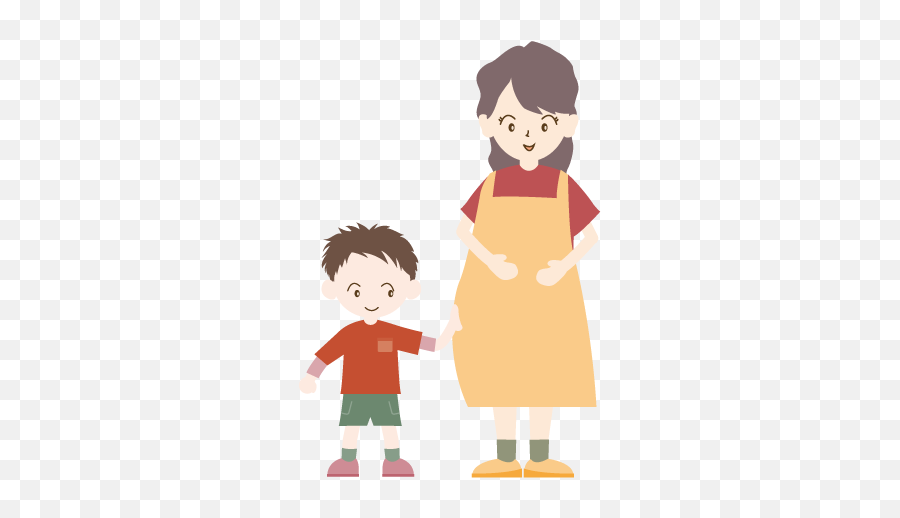 Pregnant Women And Children - Transparent Cartoon Holding Hands Emoji,Pregnant Clipart