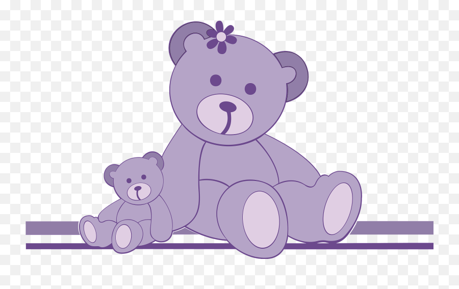 Purple Teddy Bears Clipart Free Download Transparent Png - Purple Teddy Bear Free Emoji,Bears Clipart