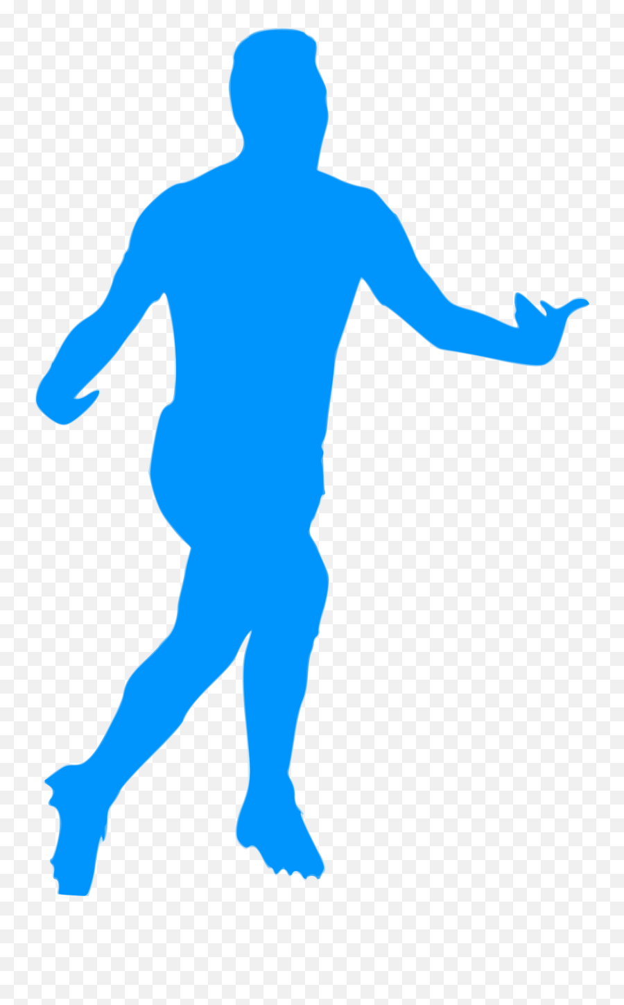 Silhouette Sport Clip Art - Soccer Player Blue Clip Art Goal Celebration Player Silhouette Emoji,Soccer Goal Clipart