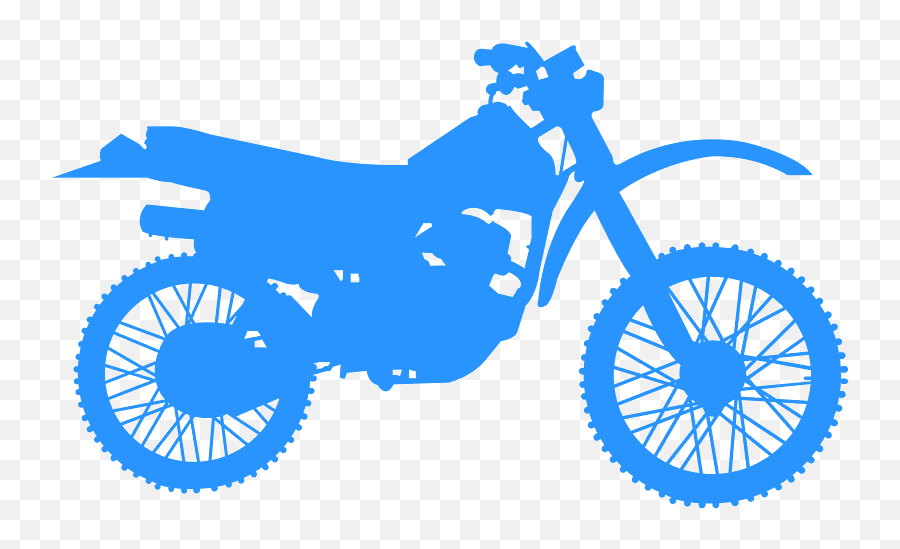 Blue Dirt Bike Clipart - Bmx Bike Silhouette Vector Emoji,Dirt Bike Clipart