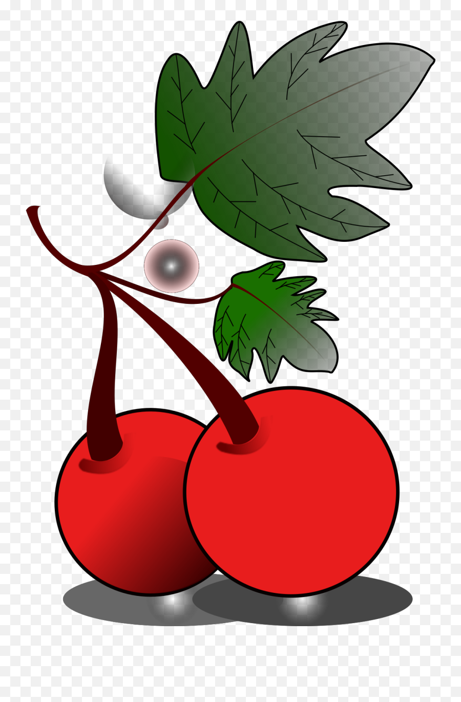 Cherries Fruit Svg Vector Cherries Fruit Clip Art - Svg Clipart Red Fruit Clipart Emoji,Cherries Clipart