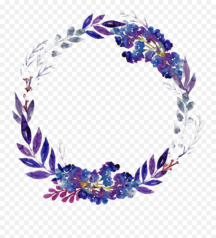Round Lilac Wreath Png High - Decorative Emoji,Wreath Png