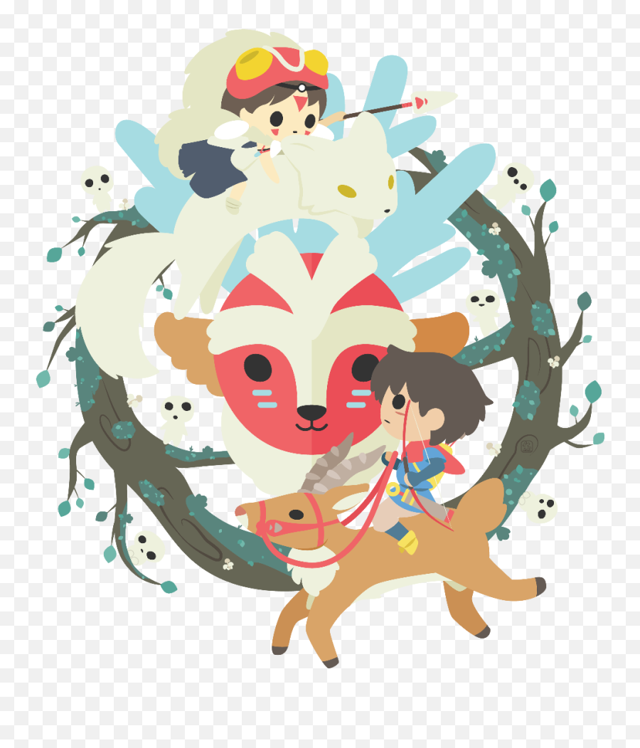 Download Princess Mononoke Studio Emoji,Princess Mononoke Logo