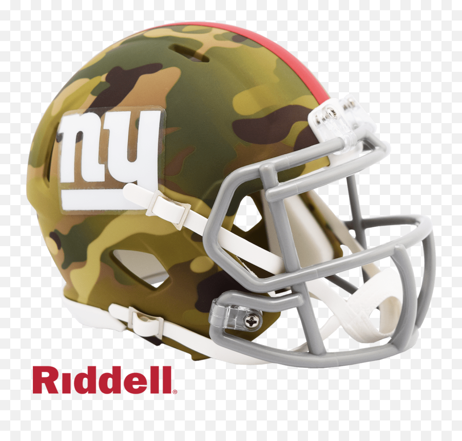 New York Giants - Camo Alternate Speed Riddell Mini Football Giants Camo Mini Helmets Emoji,New York Giants Logo