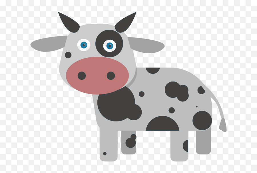 Cow Clipart Free Svg File - Cow Cartoon Emoji,Cow Clipart