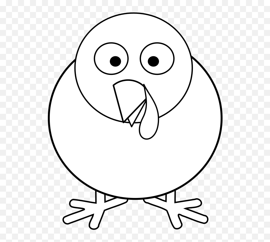 Simple Turkey Clipart - Clipart Suggest Emoji,Cute Turkey Clipart Black And White