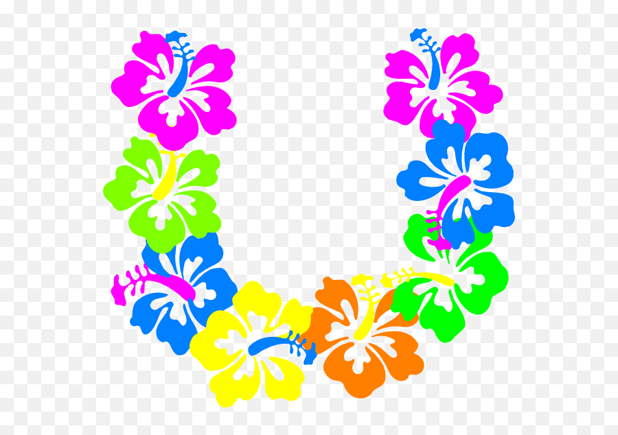 Download Hd Hawaii Clipart Hawaiian Floral - Hibiscus Clip Emoji,Hawaiian Flowers Clipart