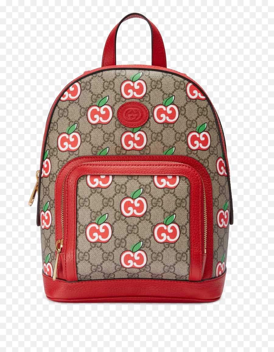 Apple Of My Eye Gucciu0027s Apple Print Collection Comes In - Small Backpack With Gg Apple Print Gucci Emoji,Gucci Png