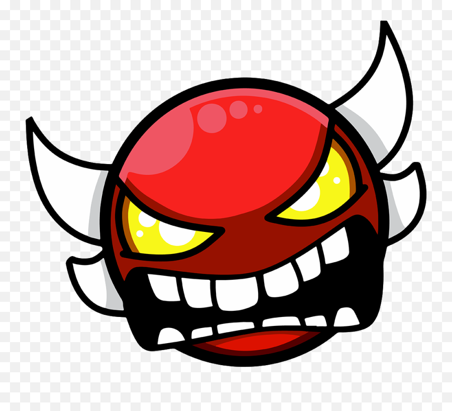 Download Emoticon Geometry Youtube Smiley Demon Dash Hq Png - Fictional Character Emoji,Demon Png