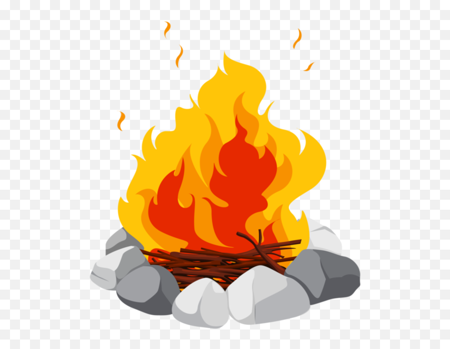 Camping Fire Tree Heat Clipart - Heat Clipart Emoji,Bonfire Clipart