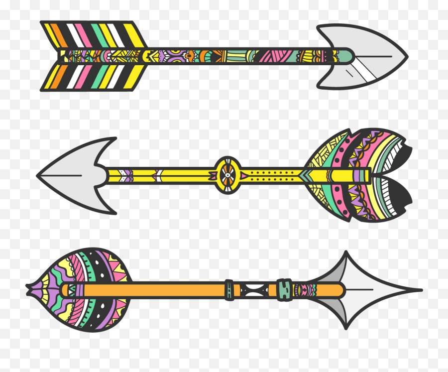 Library Of Free Tribal Arrow Svg Freeuse Png Files - Tribal Vector Arrow Clipart Emoji,Bow And Arrow Clipart