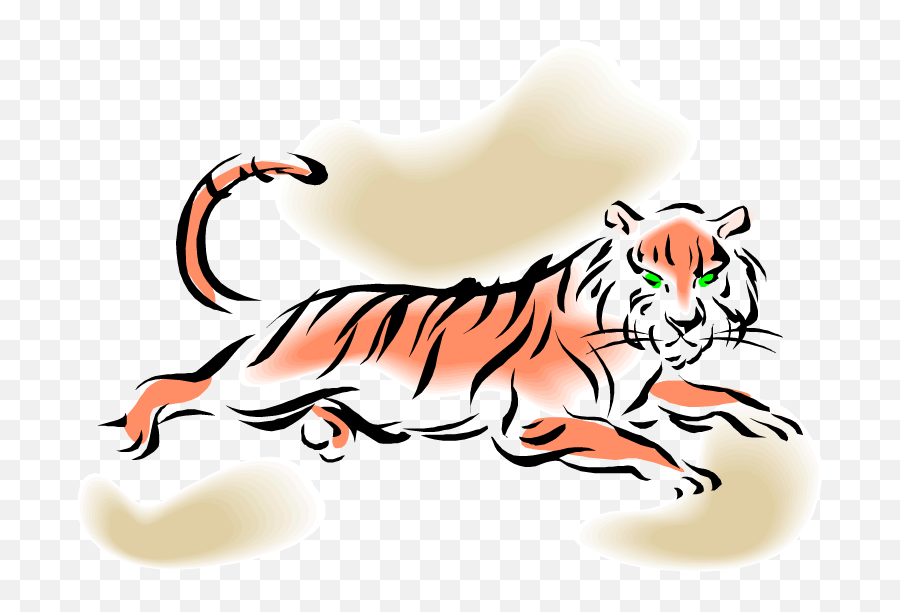 Free Tiger Clipart - Drawing Tiger And Its Habitat Emoji,Tiger Clipart