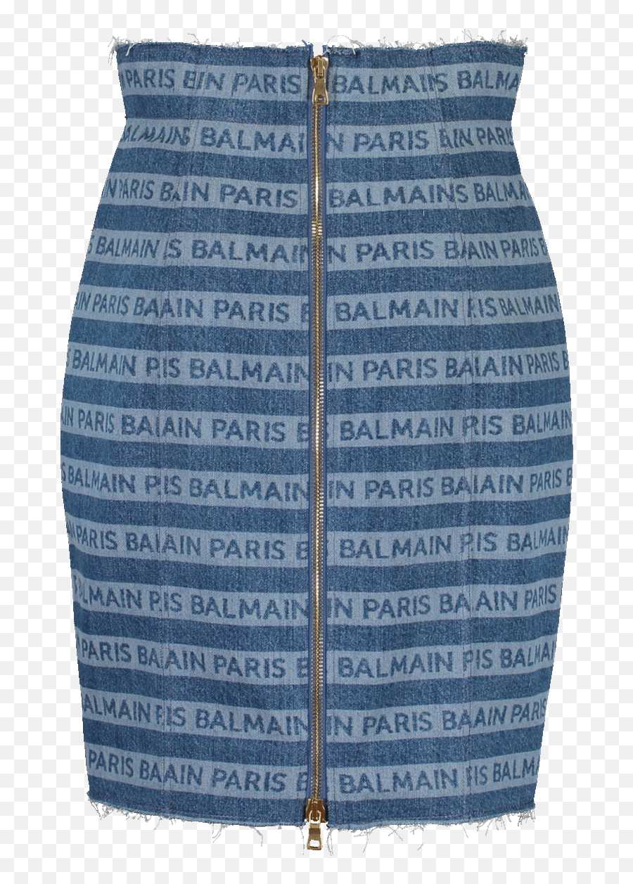 High Waist Balmain Logo Skirt - Patch Pocket Emoji,Balmain Logo