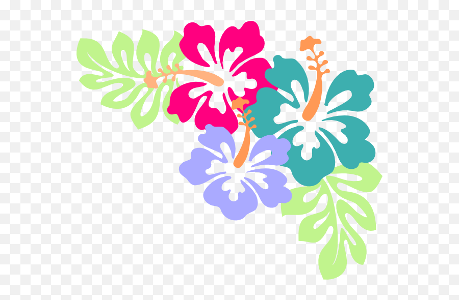 Hawaiian Flower Clip Art - Hawaiian Clip Art Emoji,Hawaiian Flower Clipart