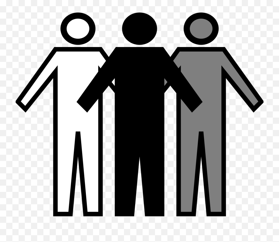 Clipart Of Tricolor Silhouette Of A - Clipart Generic Group Png Emoji,Group Of People Clipart