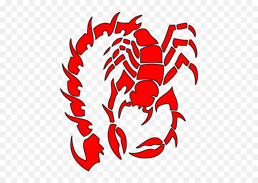 Red Scorpion Tribal - Automotive Decal Emoji,Scorpion Png