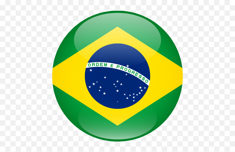 Vector Country Flag Of Brazil - Sphere Vector World Flags Brazil Circle Flag Emoji,Venezuela Flag Png