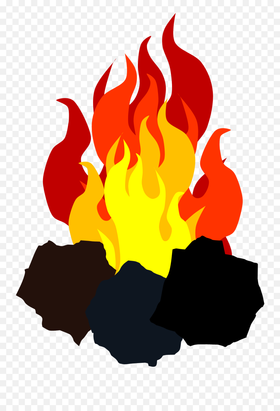 Coal Fire Vector Png Image With No - Coal On Fire Clipart Emoji,Fire Vector Png