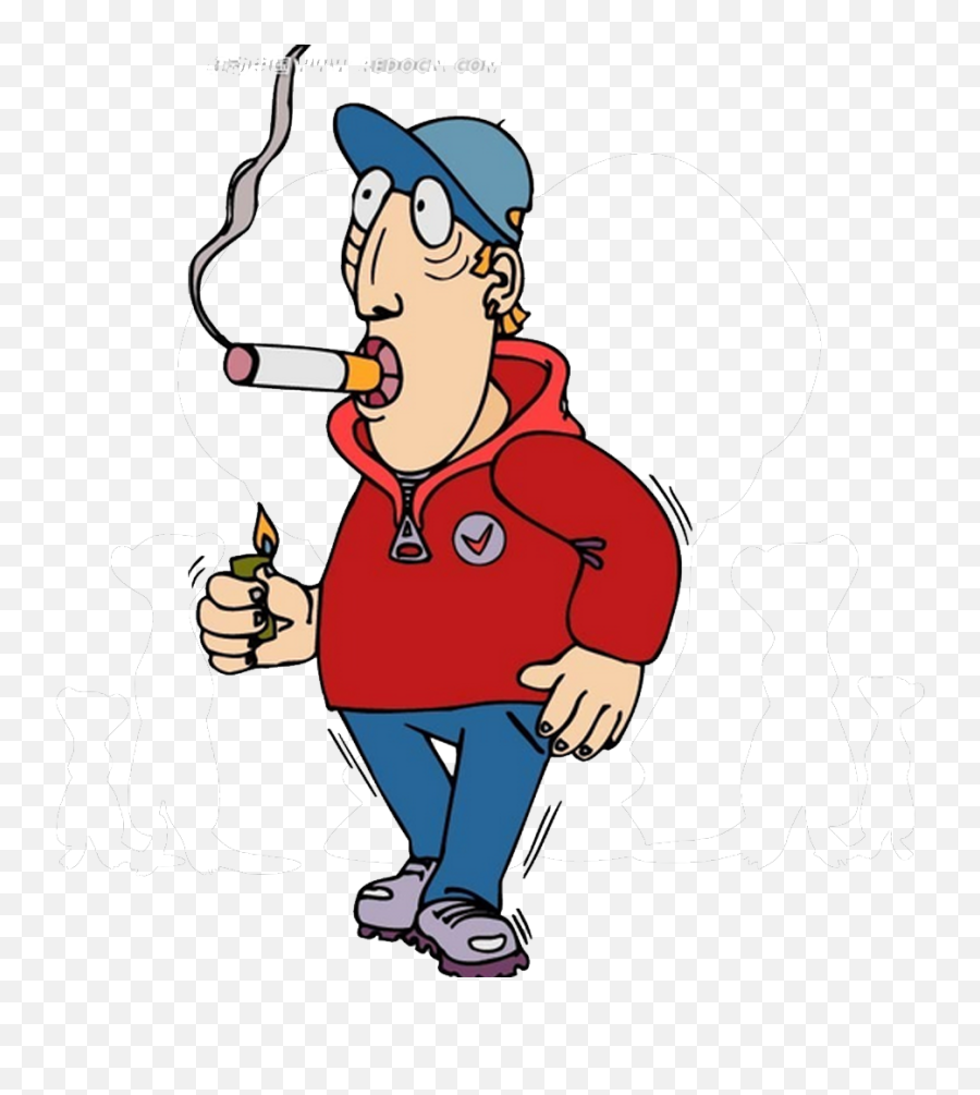 Smoking Cessation Man - Man Smoking Clipart Png Emoji,Smoking Clipart