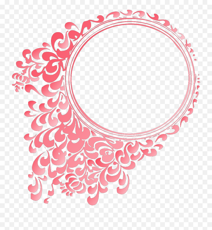 Pink Linear Gradient Round Border Svg Vector Pink Linear - Golden Photo Frame Vector Emoji,Round Border Png