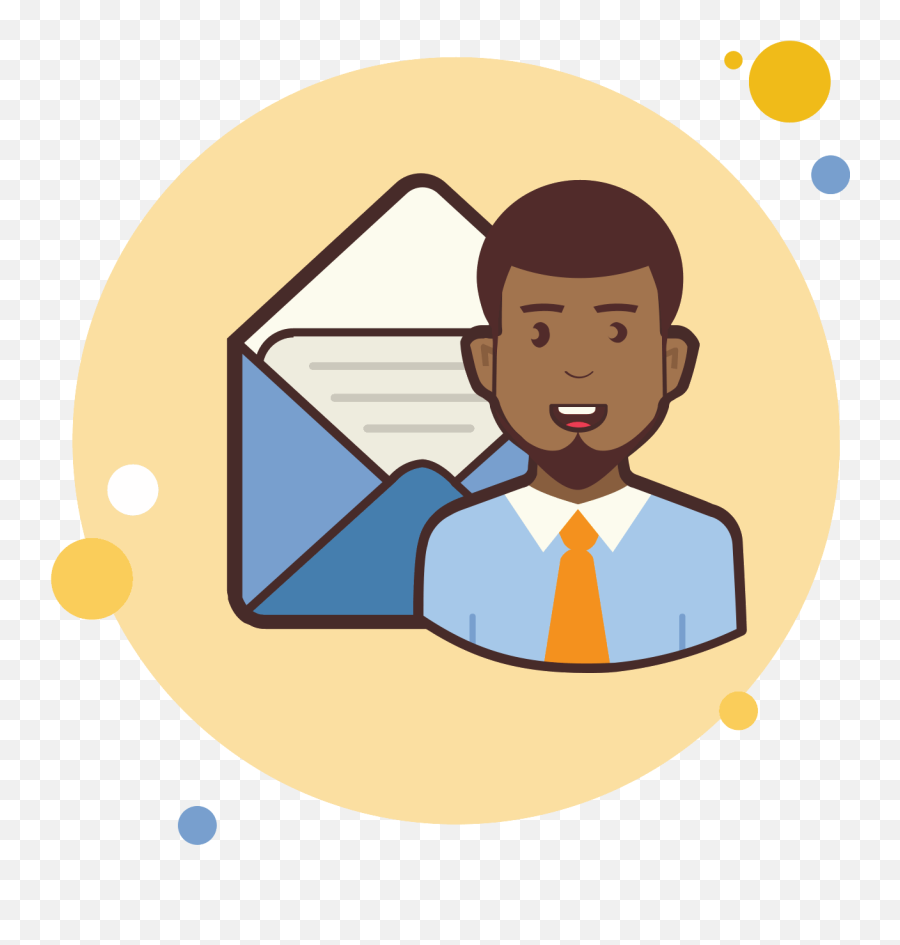 Man With Mail Icon - Email Clipart Full Size Clipart Man With Email Vector Png Emoji,Email Clipart