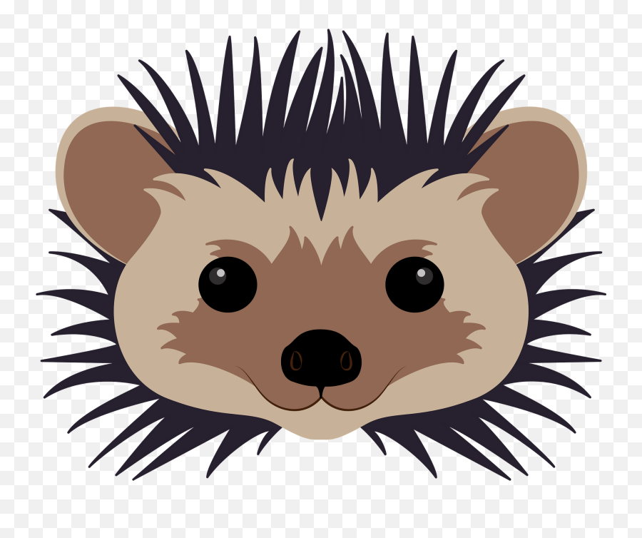 Hedgehog Face Clipart - Cartoon Hedgehog Face Transparent Emoji,Hedgehog Clipart