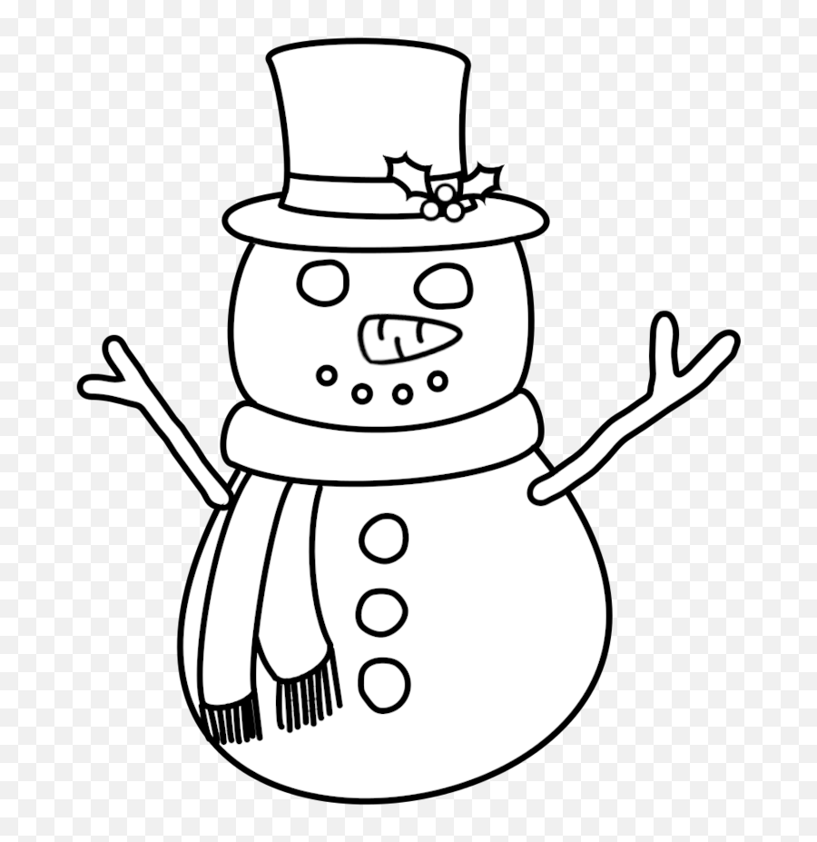 Snowman Clipart Black And White Png - Dot Emoji,Snowman Clipart Black And White