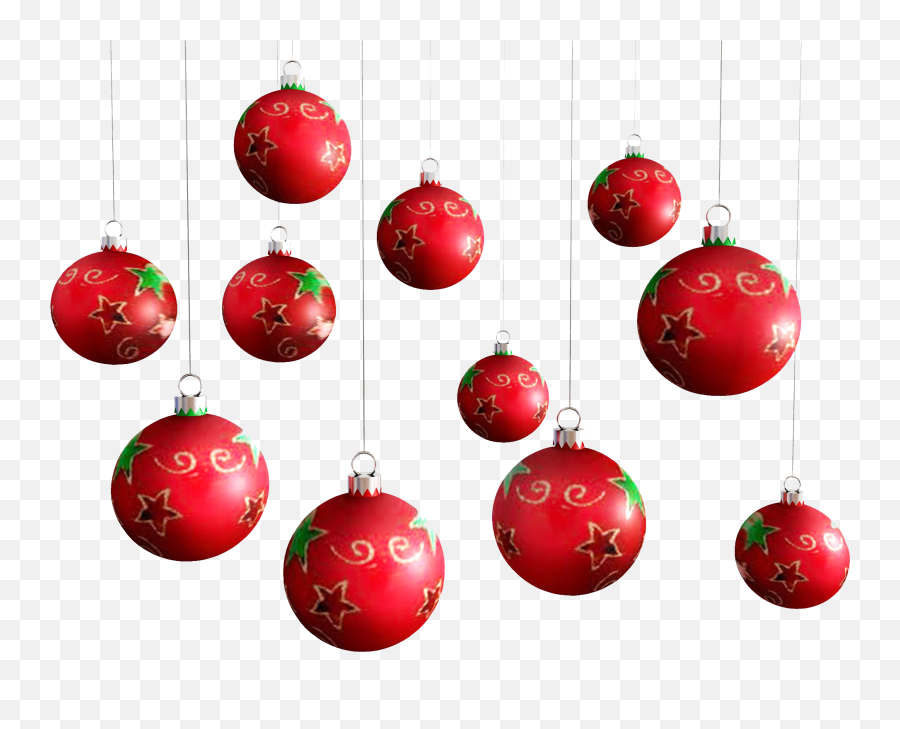 Red Christmas Ornament Png - Christmas Tree With Balls Png Emoji,Christmas Ornament Png