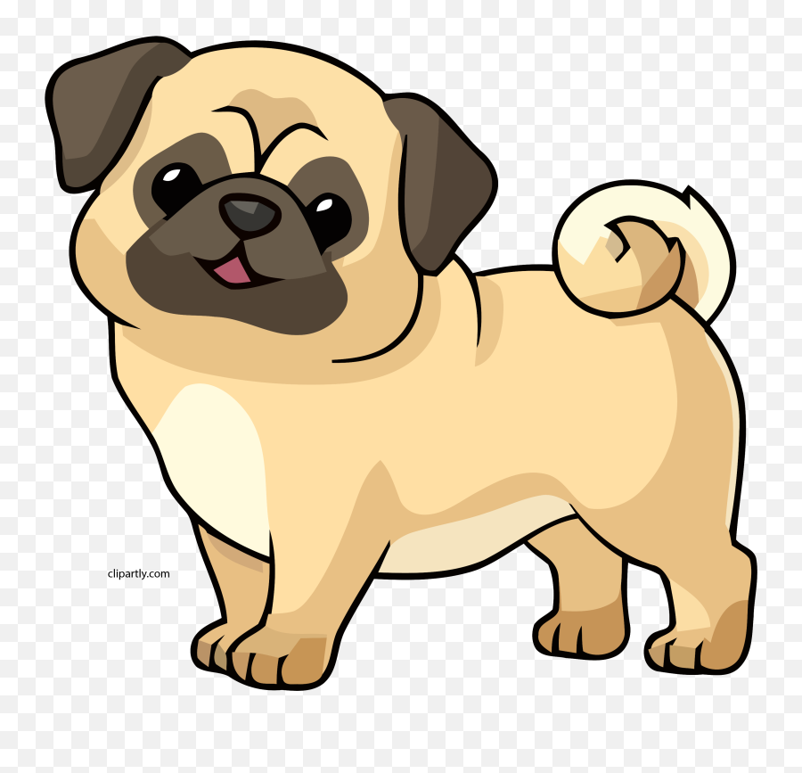 Dog Clipart Pug Transparent Png - Pug Clip Art Emoji,Pug Clipart
