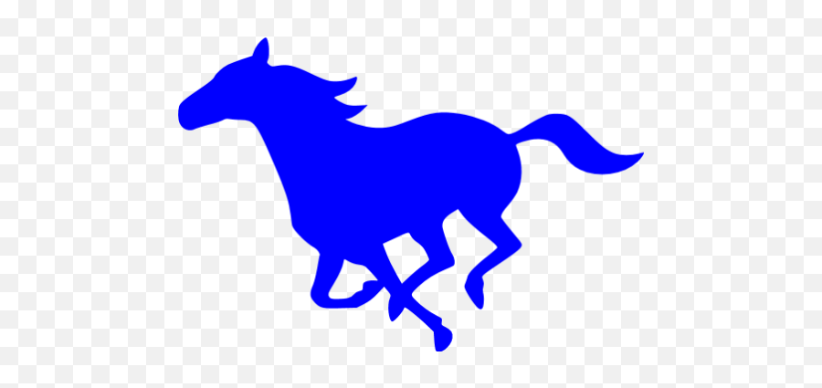 Blue Horse Icon - Royal Blue Mustang Horse Emoji,Horse Transparent