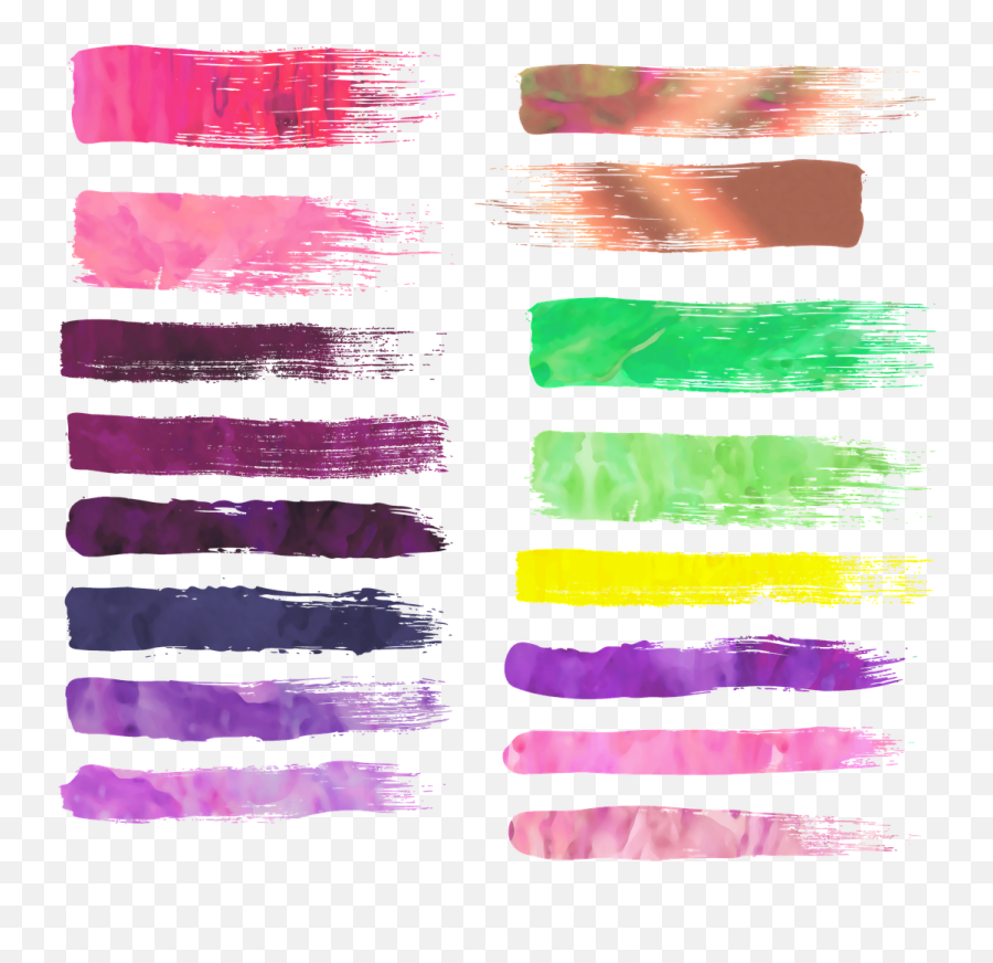 Paint Strokes Watercolor Brush - Trazos De Pintura Acuarela Emoji,Paint Strokes Png