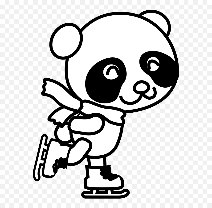 Free Clip Art Panda Coloring - Printable Coloring Pages Cute Panda Emoji,Panda Clipart