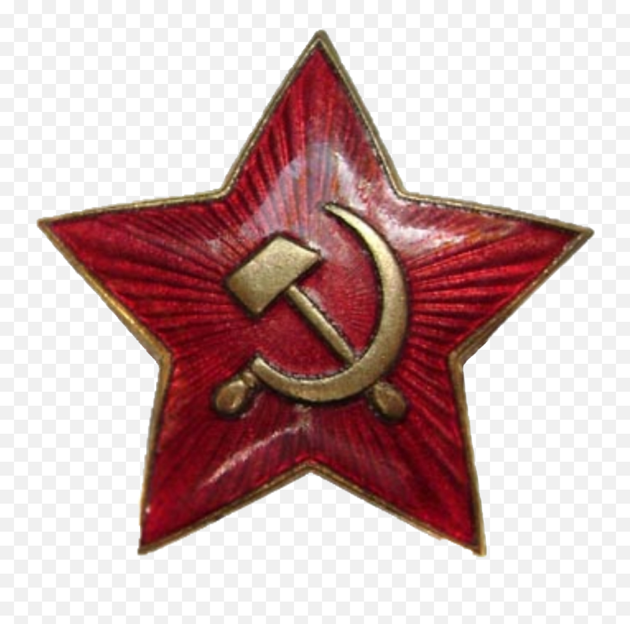 Download Soviet Sovietunion Badge Redstar Hammerandsickle - Russian Red Star Png Emoji,Red Star Png