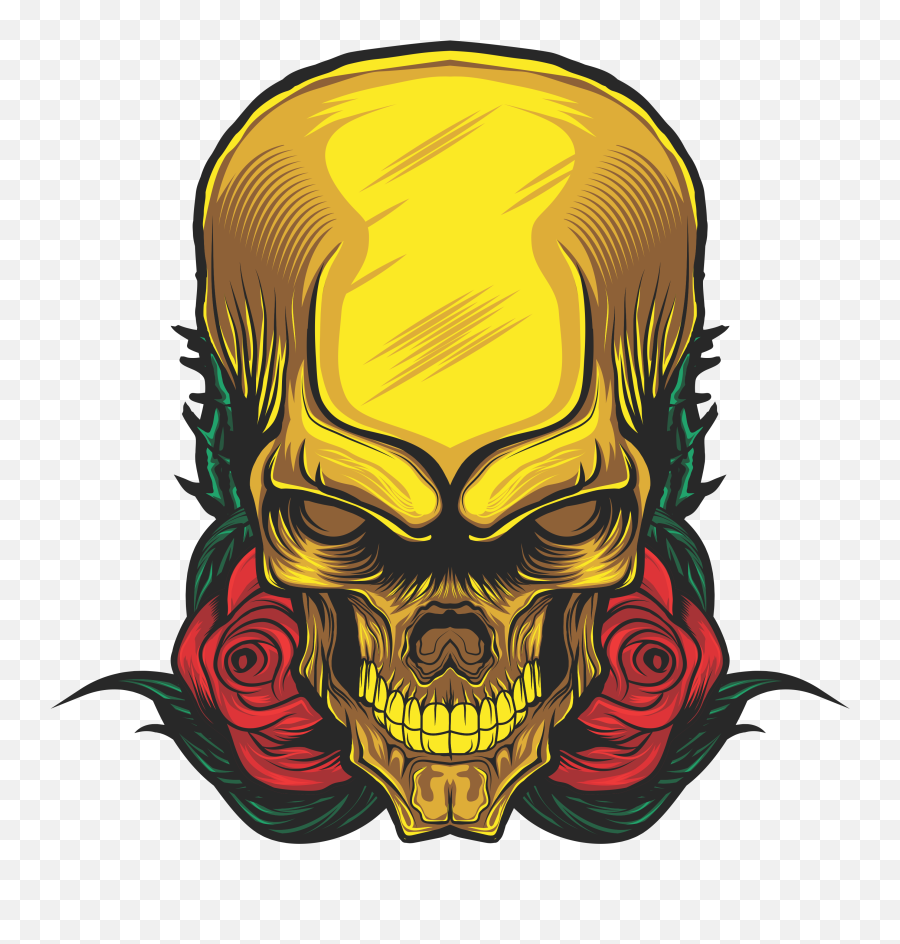 Imagem Em Png Gold Skull Skull Illustration Vector Art - Illustration Skull Emoji,Skulls Png