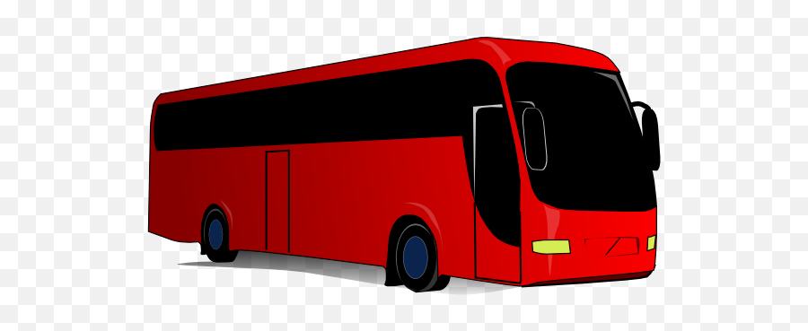 Red Bus Coach Clip Art At Clker - Transparent Background Bus Png Icon Emoji,Coach Clipart