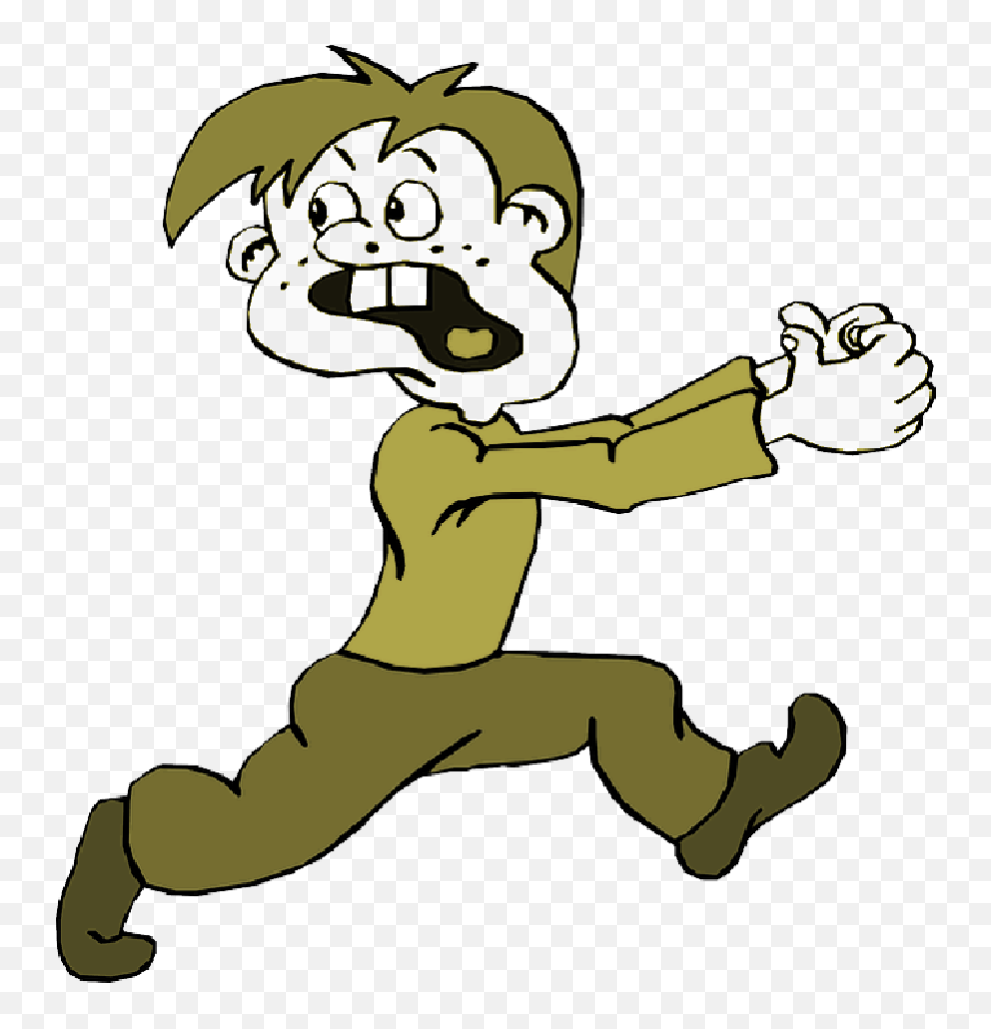 Cartoon Person Running Away - 800x853 Png Clipart Download Kids Running Away Clipart Emoji,Person Running Png