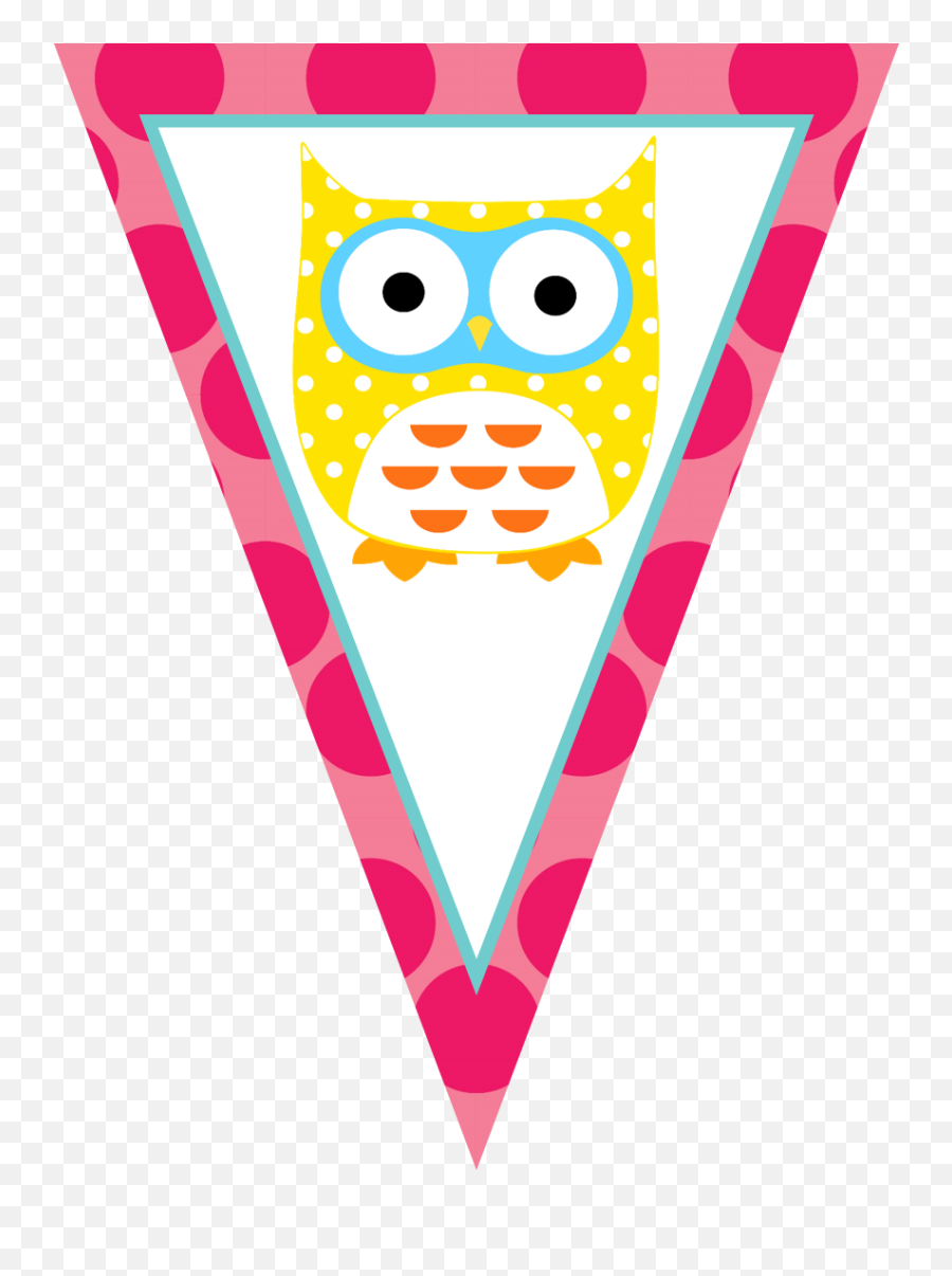 Owl Clipart Banner - Owl Png Download Full Size Clipart Owl Triangle Banner Emoji,Pennant Banner Clipart