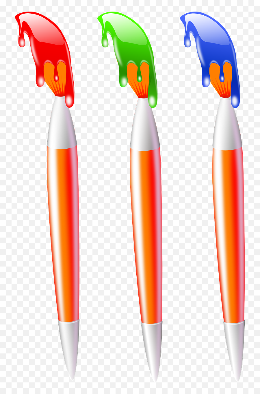 Paintbrush Clipart Pens - Color Clipart Paint Brush Color Brush Cartoons Emoji,Paintbrush Clipart