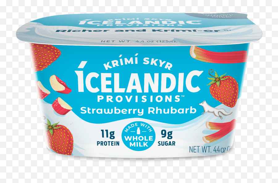 Strawberry Rhubarb Krímí Skyr Icelandic Provisions - Product Label Emoji,Strawberries Png