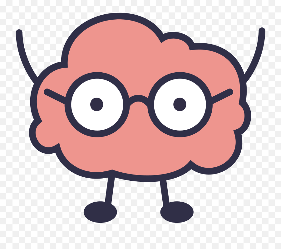 Cartoon Brain Transparent Background - Transparent Cartoon Brain Png Emoji,Brain Transparent Background
